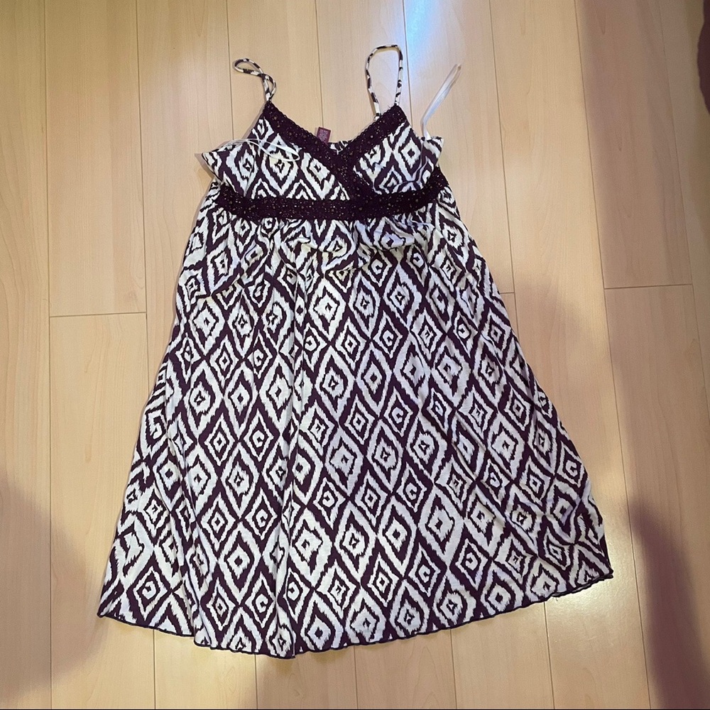 Macys juniors Purple tribal print dress